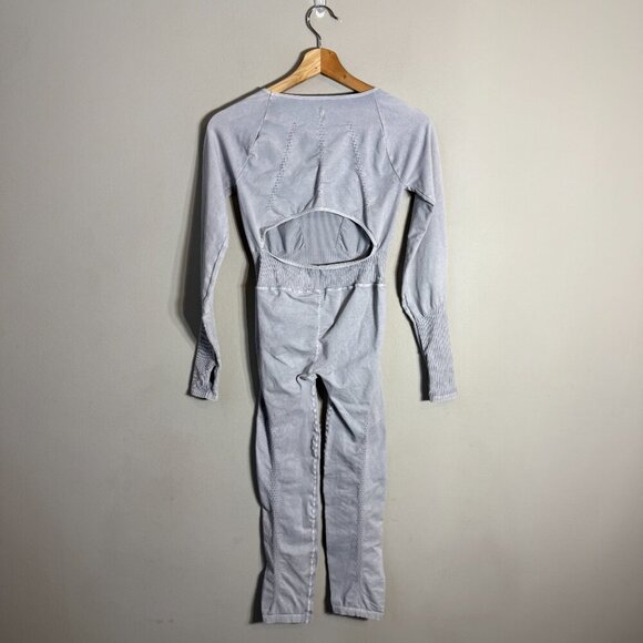 FP Movement Free People Good Karma Long Sleeve Jumpsuit Women's M/L Ice Gray NWT - Picture 5 of 16